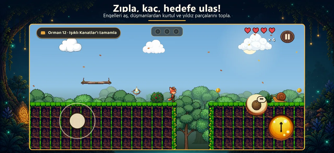 Foxy bir orman bölümünde zıplarken